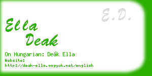 ella deak business card