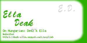 ella deak business card